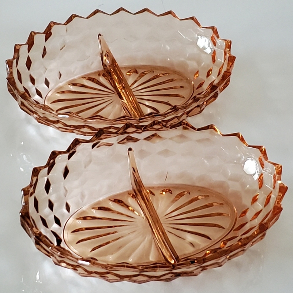 Vntg "Whitehall Peach" 2-Part 10" Oval Dish by Colony - Picture 16 of 16